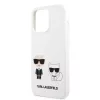 Karl Lagerfeld and Choupette Apple iPhone 13 Pro (6.1) hátlapvédő tok fehér (KLHCP13LSSKCW)