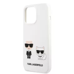   Karl Lagerfeld and Choupette Apple iPhone 13 Pro Max (6.7) hátlapvédő tok fehér (KLHCP13XSSKCW)