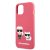 Karl Lagerfeld and Choupette Apple iPhone 13 (6.1) hátlapvédő tok piros (KLHCP13MSSKCP)