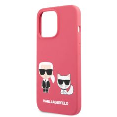   Karl Lagerfeld and Choupette Apple iPhone 13 Pro Max (6.7) hátlapvédő tok piros (KLHCP13XSSKCP)