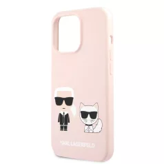   Karl Lagerfeld and Choupette Apple iPhone 13 Pro Max (6.7) hátlapvédő tok pink (KLHCP13XSSKCI)