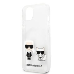   Karl Lagerfeld and Choupette Apple iPhone 13 (6.1) PC/TPU Ikonik hátlapvédő tok átlátszó (KLHCP13MCKTR)