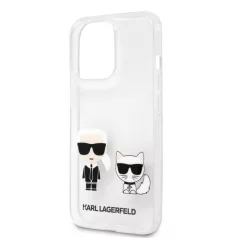   Karl Lagerfeld and Choupette Apple iPhone 13 Pro Max (6.7) PC/TPU Ikonik hátlapvédő tok átlátszó (KLHCP13XCKTR)