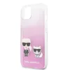 Karl Lagerfeld and Choupette Apple iPhone 13 Mini (5.4) PC/TPU Ikonik hátlapvédő tok pink (KLHCP13SCKTRP)