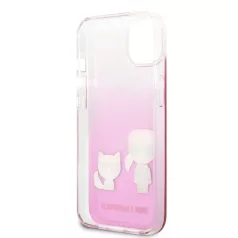   Karl Lagerfeld and Choupette Apple iPhone 13 Mini (5.4) PC/TPU Ikonik hátlapvédő tok pink (KLHCP13SCKTRP)