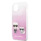 Karl Lagerfeld and Choupette Apple iPhone 13 (6.1) PC/TPU Ikonik hátlapvédő tok pink (KLHCP13MCKTRP)