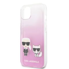   Karl Lagerfeld and Choupette Apple iPhone 13 (6.1) PC/TPU Ikonik hátlapvédő tok pink (KLHCP13MCKTRP)