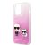 Karl Lagerfeld and Choupette Apple iPhone 13 Pro Max (6.7) PC/TPU Ikonik hátlapvédő tok pink (KLHCP13XCKTRP)