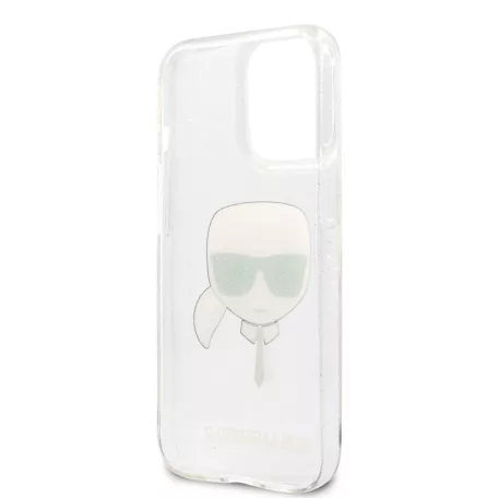 Karl Lagerfeld Apple iPhone 13 Pro (6.1) TPU Full Glitter hátlapvédő tok ezüst (KLHCP13LKHTUGLS)