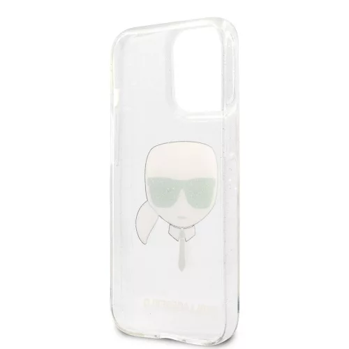 Karl Lagerfeld Apple iPhone 13 Pro Max (6.7) TPU Full Glitter hátlapvédő tok ezüst (KLHCP13XKHTUGLS)