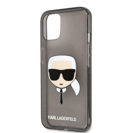 Karl Lagerfeld Apple iPhone 13 (6.1) TPU Full Glitter hátlapvédő tok fekete (KLHCP13MKHTUGLB)
