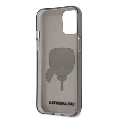 Karl Lagerfeld Apple iPhone 13 (6.1) TPU Full Glitter hátlapvédő tok fekete (KLHCP13MKHTUGLB)