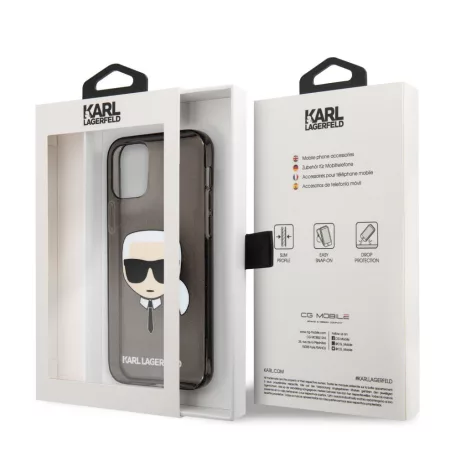Karl Lagerfeld Apple iPhone 13 (6.1) TPU Full Glitter hátlapvédő tok fekete (KLHCP13MKHTUGLB)