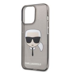  Karl Lagerfeld Apple iPhone 13 Pro (6.1) TPU Full Glitter hátlapvédő tok fekete (KLHCP13LKHTUGLB)