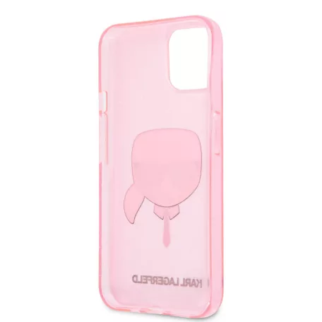 Karl Lagerfeld Apple iPhone 13 Mini (5.4) TPU Full Glitter hátlapvédő tok pink (KLHCP13SKHTUGLP)