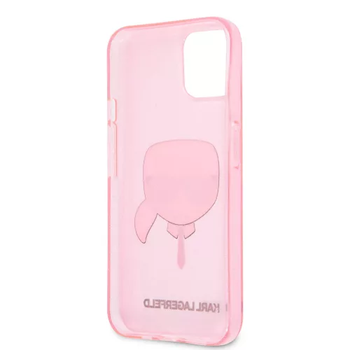 Karl Lagerfeld Apple iPhone 13 (6.1) TPU Full Glitter hátlapvédő tok pink (KLHCP13MKHTUGLP)