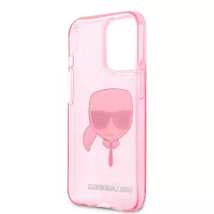   Karl Lagerfeld Apple iPhone 13 Pro (6.1) TPU Full Glitter hátlapvédő tok pink (KLHCP13LKHTUGLP)