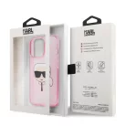 Karl Lagerfeld Apple iPhone 13 Pro Max (6.7) TPU Full Glitter hátlapvédő tok pink (KLHCP13XKHTUGLP)