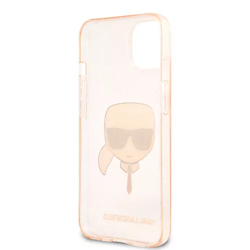 Karl Lagerfeld Apple iPhone 13 Mini (5.4) TPU Full Glitter hátlapvédő tok arany (KLHCP13SKHTUGLGO)