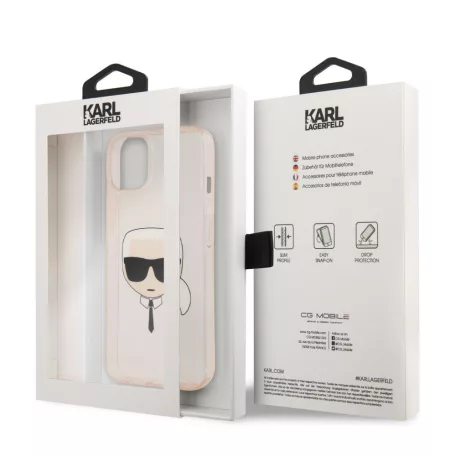 Karl Lagerfeld Apple iPhone 13 (6.1) TPU Full Glitter hátlapvédő tok arany (KLHCP13MKHTUGLGO)