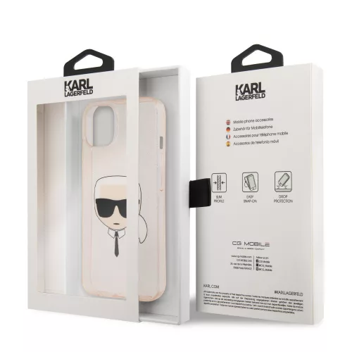 Karl Lagerfeld Apple iPhone 13 (6.1) TPU Full Glitter hátlapvédő tok arany (KLHCP13MKHTUGLGO)