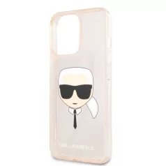   Karl Lagerfeld Apple iPhone 13 Pro (6.1) TPU Full Glitter hátlapvédő tok arany (KLHCP13LKHTUGLGO)