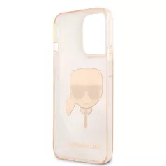   Karl Lagerfeld Apple iPhone 13 Pro (6.1) TPU Full Glitter hátlapvédő tok arany (KLHCP13LKHTUGLGO)