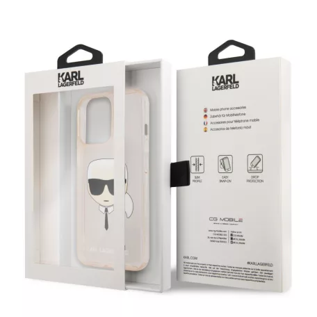 Karl Lagerfeld Apple iPhone 13 Pro (6.1) TPU Full Glitter hátlapvédő tok arany (KLHCP13LKHTUGLGO)