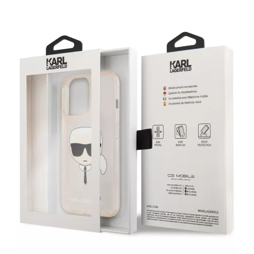 Karl Lagerfeld Apple iPhone 13 Pro (6.1) TPU Full Glitter hátlapvédő tok arany (KLHCP13LKHTUGLGO)