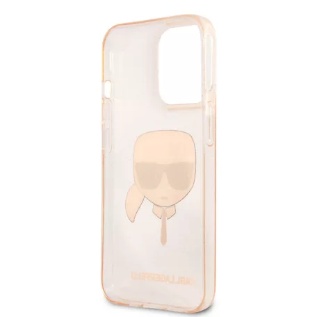 Karl Lagerfeld Apple iPhone 13 Pro Max (6.7) TPU Full Glitter hátlapvédő tok arany (KLHCP13XKHTUGLGO)