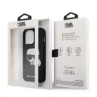 Karl Lagerfeld Apple iPhone 13 Mini (5.4) PU Saffiano hátlapvédő tok fekete (KLHCP13SSAKHBK)