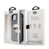 Karl Lagerfeld Apple iPhone 13 Mini (5.4) PU Saffiano hátlapvédő tok ezüst (KLHCP13SSAKHSL)