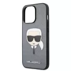 Karl Lagerfeld Apple iPhone 13 Pro (6.1) PU Saffiano hátlapvédő tok ezüst (KLHCP13LSAKHSL)