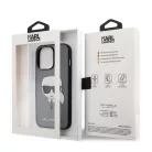 Karl Lagerfeld Apple iPhone 13 Pro (6.1) PU Saffiano hátlapvédő tok ezüst (KLHCP13LSAKHSL)