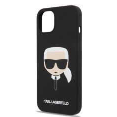   Karl Lagerfeld Apple iPhone 13 (6.1) hátlapvédő tok fekete (KLHCP13MSLKHBK)