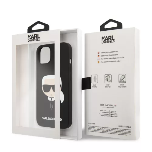 Karl Lagerfeld Apple iPhone 13 (6.1) hátlapvédő tok fekete (KLHCP13MSLKHBK)