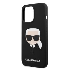   Karl Lagerfeld Apple iPhone 13 Pro (6.1) PU Saffiano hátlapvédő tok fekete (KLHCP13LSLKHBK)