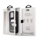 Karl Lagerfeld Apple iPhone 13 Pro Max (6.7) Liquid Silicone hátlapvédő tok fekete (KLHCP13XSLKHBK)