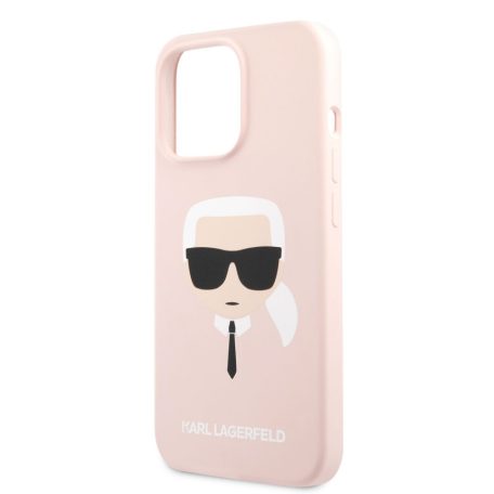 Karl Lagerfeld Apple iPhone 13 Pro (6.1) hátlapvédő tok light pink (KLHCP13LSLKHP)