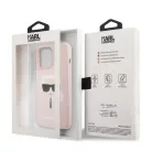 Karl Lagerfeld Apple iPhone 13 Pro (6.1) hátlapvédő tok light pink (KLHCP13LSLKHP)