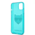 Karl Lagerfeld TPU Choupette Apple iPhone 13 Mini (5.4) hátlapvédő tok Fluo Blue (KLHCP13SCHTRB)