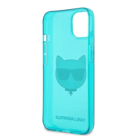 Karl Lagerfeld TPU Choupette Apple iPhone 13 (6.1) hátlapvédő tok Fluo Blue (KLHCP13MCHTRB)