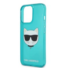   Karl Lagerfeld TPU Choupette Apple iPhone 13 Pro (6.1) hátlapvédő tok Fluo Blue (KLHCP13LCHTRB)