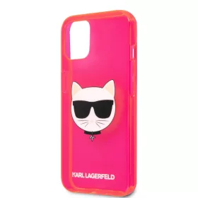   Karl Lagerfeld TPU Choupette Apple iPhone 13 Mini (5.4) hátlapvédő tok Fluo Pink (KLHCP13SCHTRP)