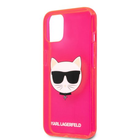 Karl Lagerfeld TPU Choupette Apple iPhone 13 Mini (5.4) hátlapvédő tok Fluo Pink (KLHCP13SCHTRP)
