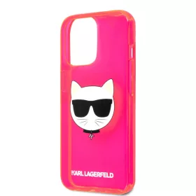   Karl Lagerfeld TPU Choupette Apple iPhone 13 Pro (6.1) hátlapvédő tok Fluo Pink (KLHCP13LCHTRP)