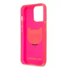 Karl Lagerfeld TPU Choupette Apple iPhone 13 Pro (6.1) hátlapvédő tok Fluo Pink (KLHCP13LCHTRP)