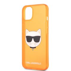   Karl Lagerfeld TPU Choupette Apple iPhone 13 Mini (5.4) hátlapvédő tok Fluo Orange (KLHCP13SCHTRO)