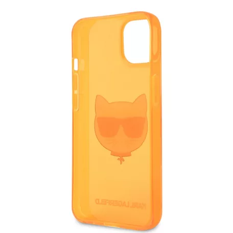 Karl Lagerfeld TPU Choupette Apple iPhone 13 (6.1) hátlapvédő tok Fluo Orange (KLHCP13MCHTRO)