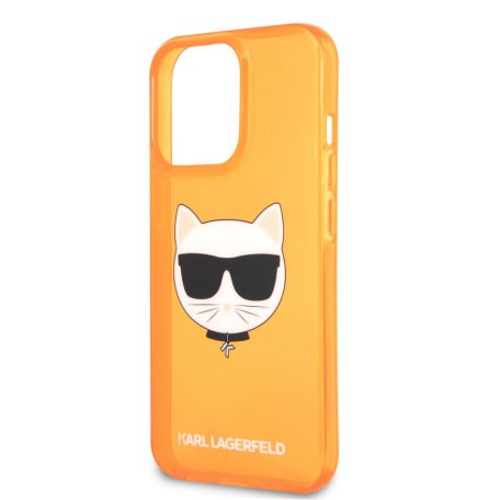 Karl Lagerfeld TPU Choupette Apple iPhone 13 Pro Max (6.7) hátlapvédő tok Fluo Orange (KLHCP13XCHTRO)